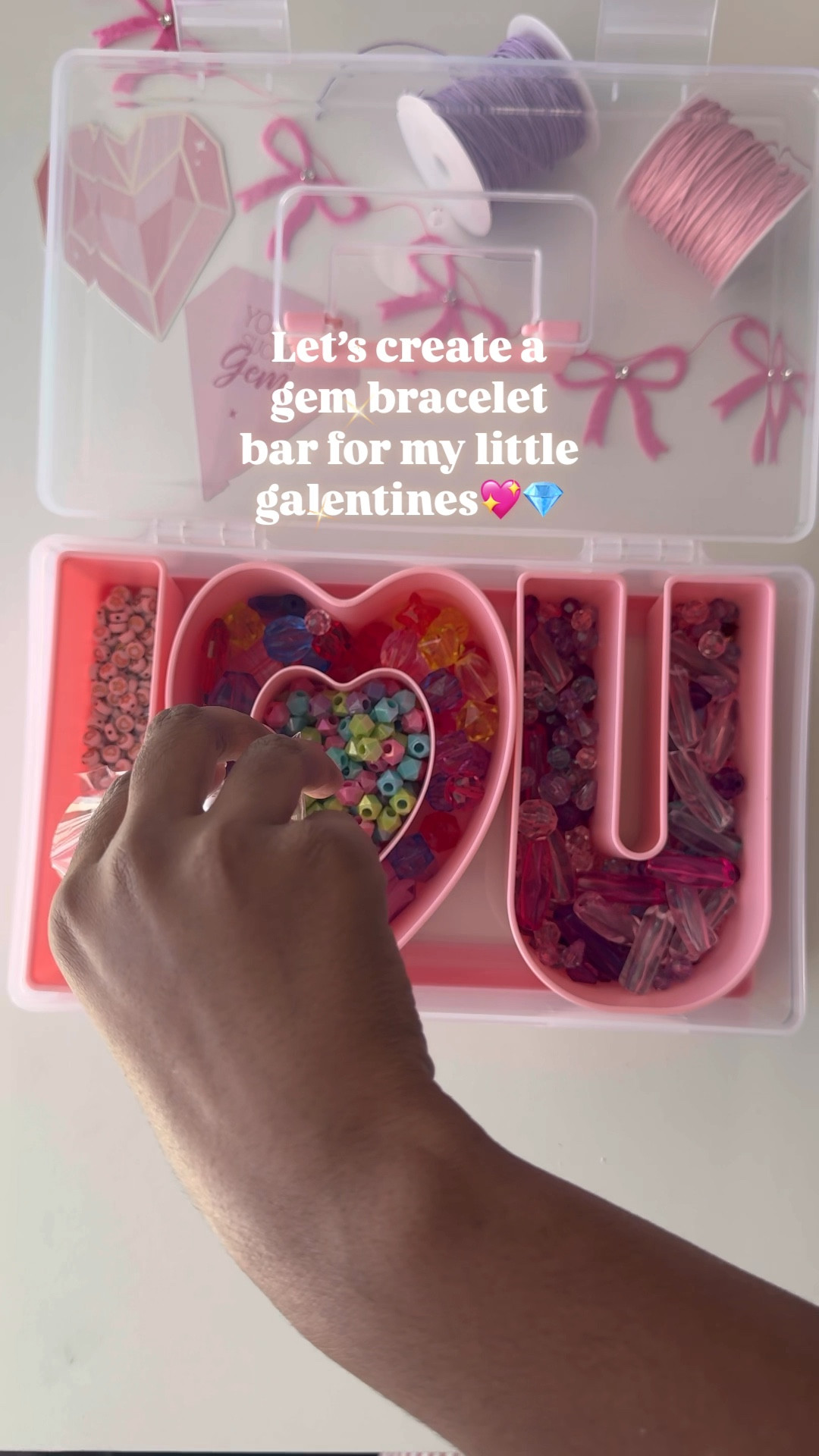 GALENTINES day gem bead bracelet bar!#LTKFamily 

#LTKKids #LTKSeasonal
