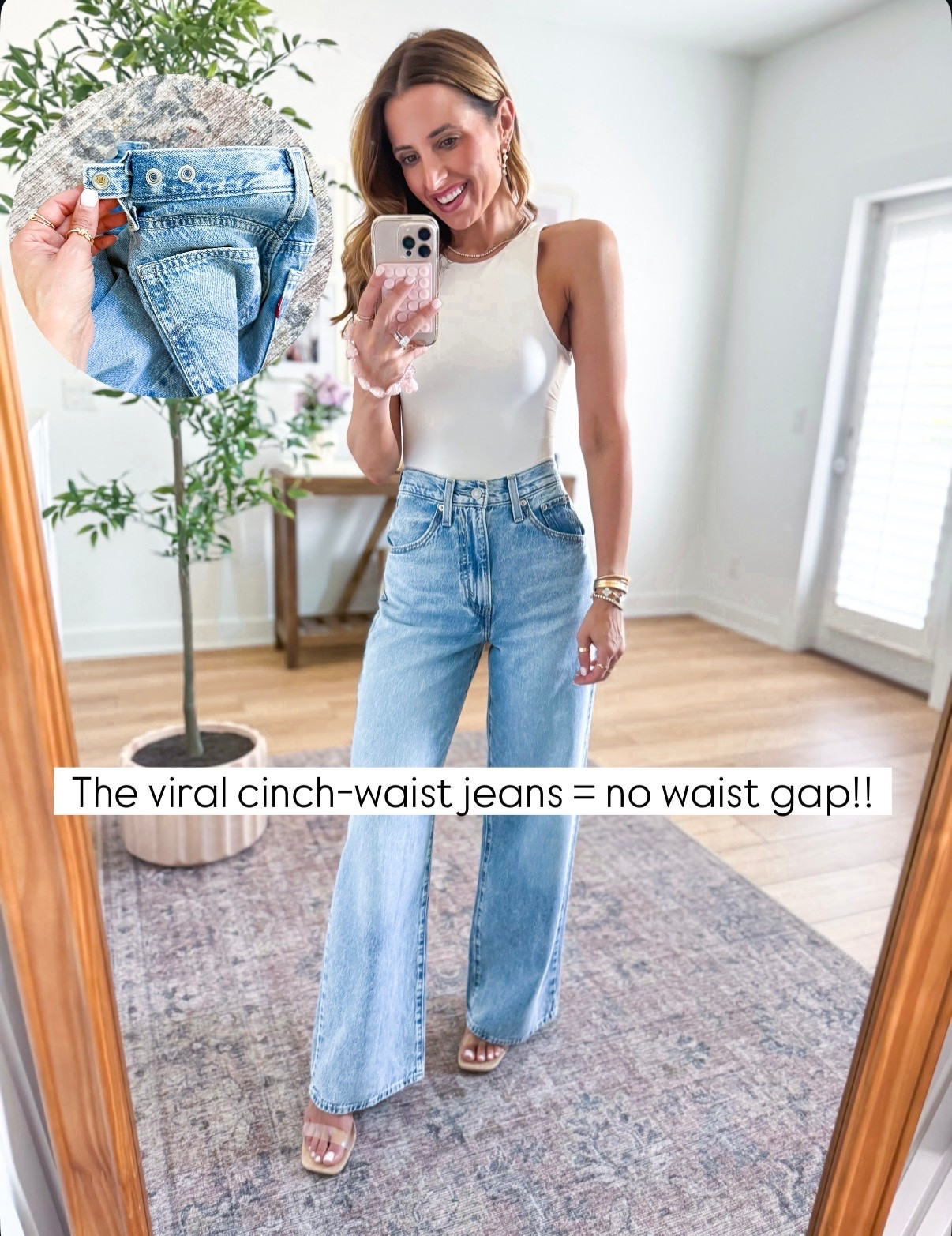 Amazon Levi waist jeans that eliminate the waist gap! Wearing sz 24 in color ‘invested indigo and ‘reign of the rinse’. Perfect for date night + the office + a concert, etc. runs a little long - I need a heel with these and I am 5’3. Date night outfit. Spring outfit. Summer outfit. Concert outfit. Elevated casual. Vacation outfit. Travel outfit.

#LTKootd #LTKmomlife #LTKgrwm