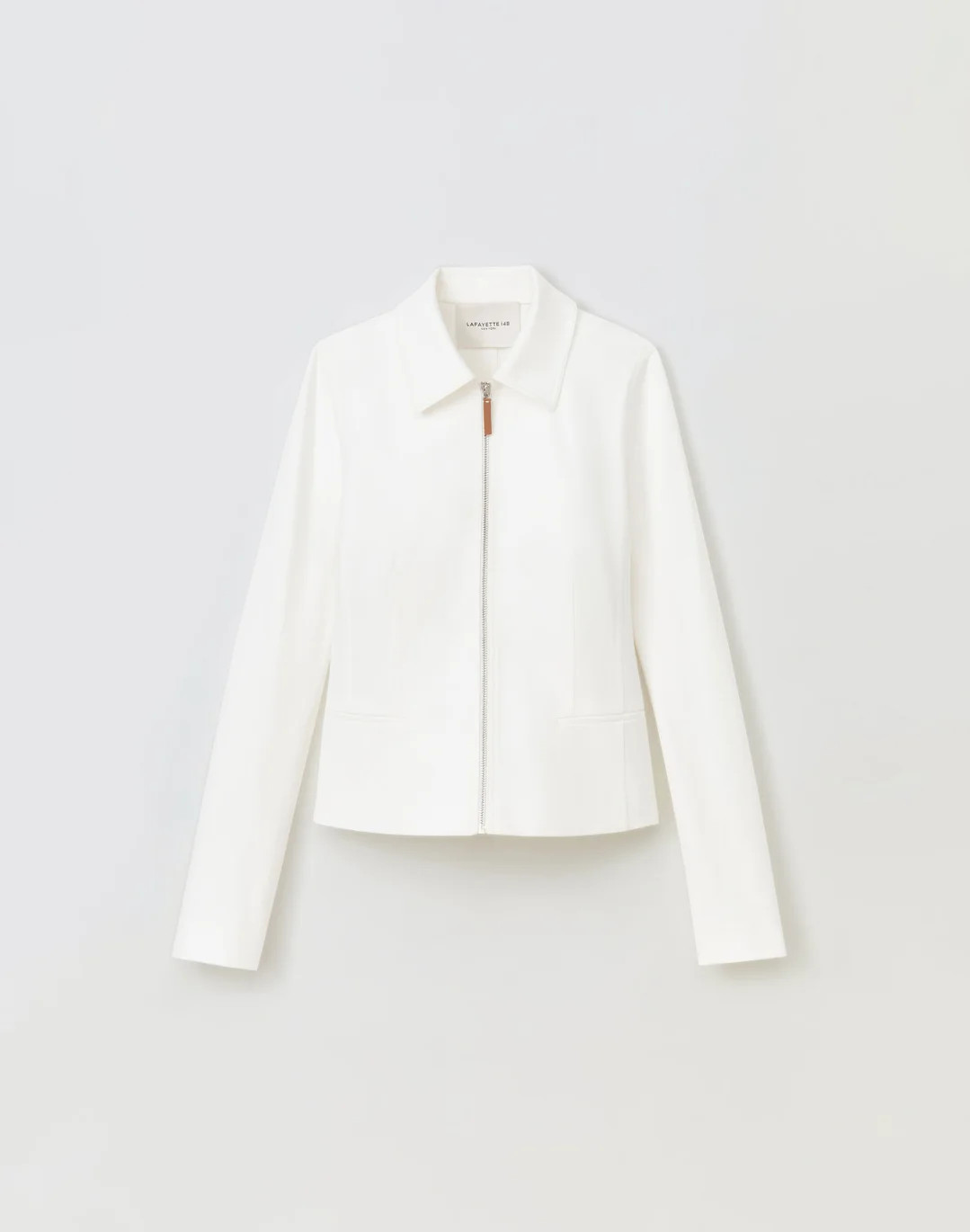 Petite Techno Stretch Twill Zip Tailored Jacket | Lafayette 148 New York