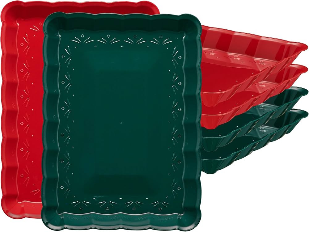 Plasticpro Plastic Serving Trays - Serving Platters Rectangle 9X13 Disposable Party Dish Includes... | Amazon (CA)