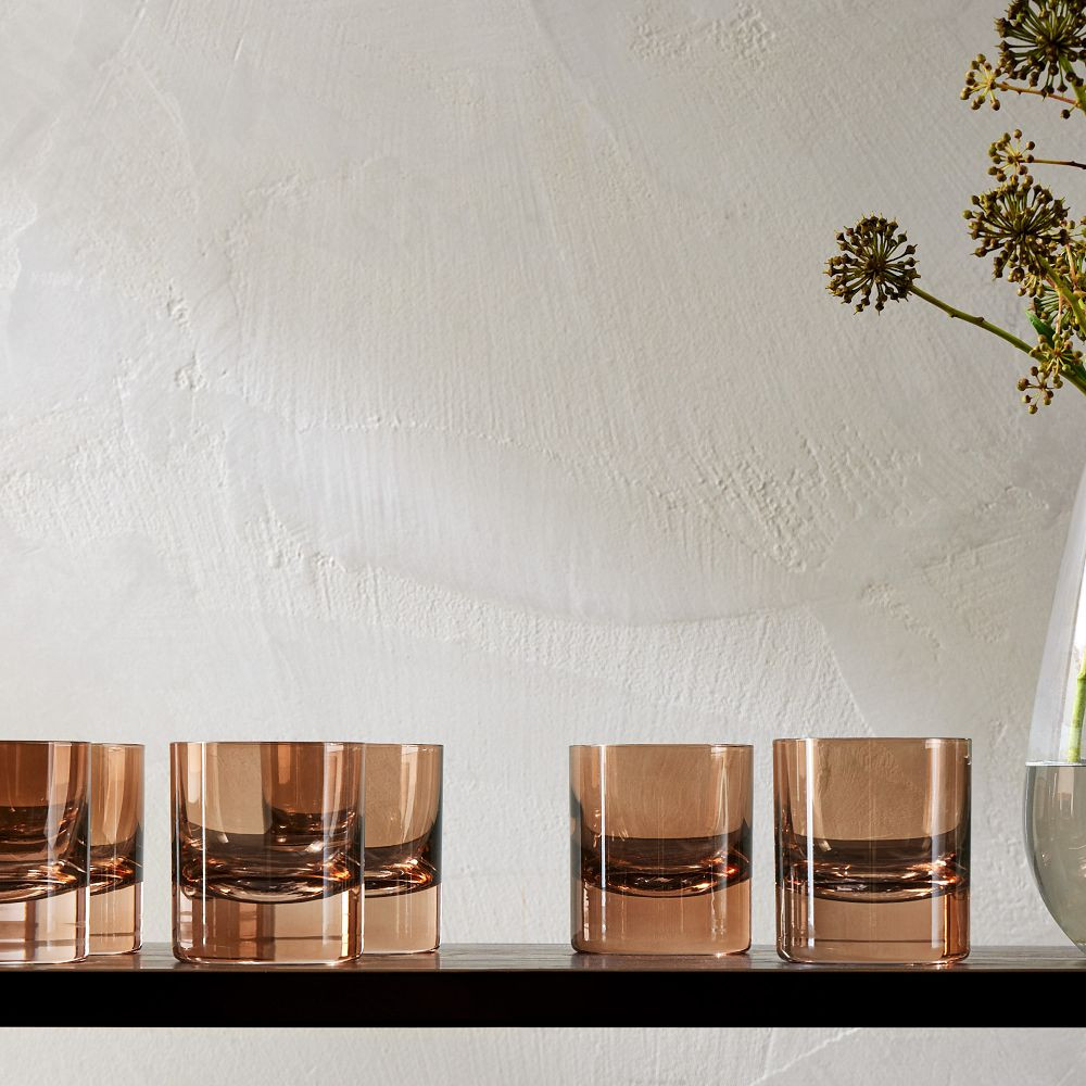 Estelle Colored Glass Rocks Glass (Set of 6) | West Elm (US)
