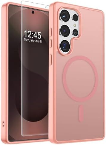 SUPFINE Magnetic for Samsung Galaxy S25 Ultra Case with Screen Protector, (Built-in Magnets) (Mil... | Amazon (US)