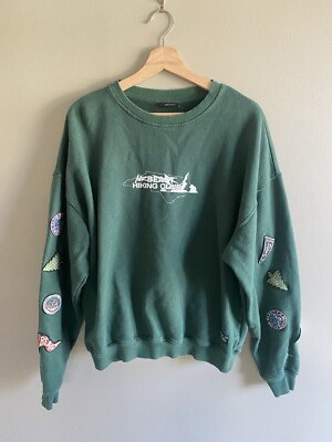 Vintage Y2K Mr Beast Hiking Club Unisex L Embroidered Green Sweatshirt | eBay US