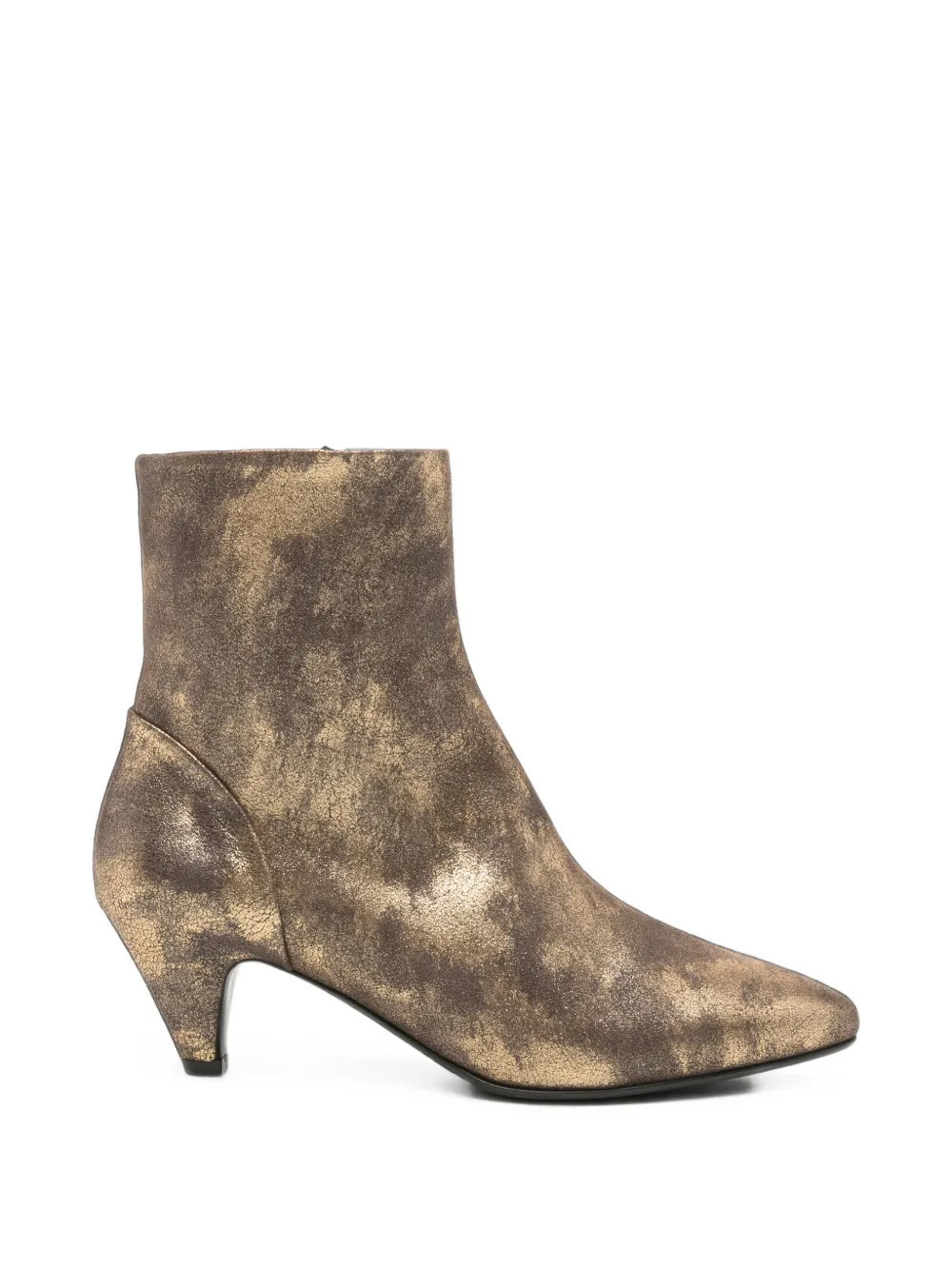 Del Carlo metallic leather ankle boots - Gold | Farfetch Global