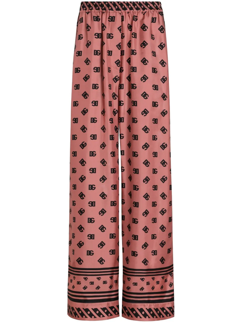 Dolce & Gabbana DNA logo-print palazzo pants - Pink | Farfetch Global