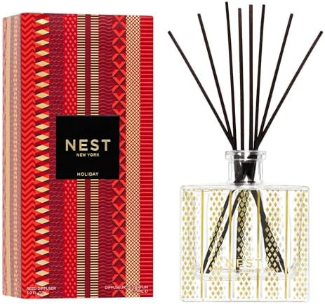 NEST New York Reed Diffuser, Holiday - 5.9 fl oz - Fragrance for Up to 90 Days - Reusable, Refill... | Amazon (US)