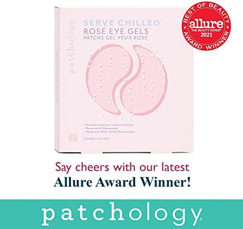 Patchology Serve Chilled Rosé Eye Gels with Hyaluronic Acid - Hydrating Under Eye Patches for Dark C | Amazon (US)