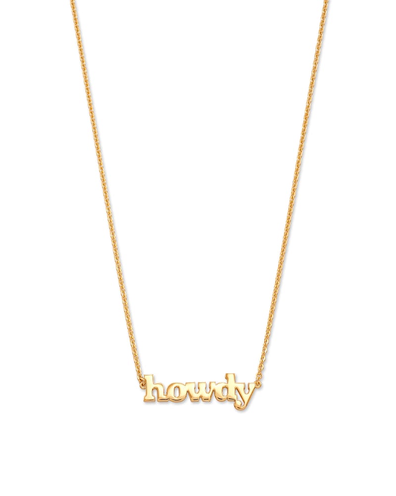 Howdy Pendant Necklace in 18k Yellow Gold Vermeil | Kendra Scott
