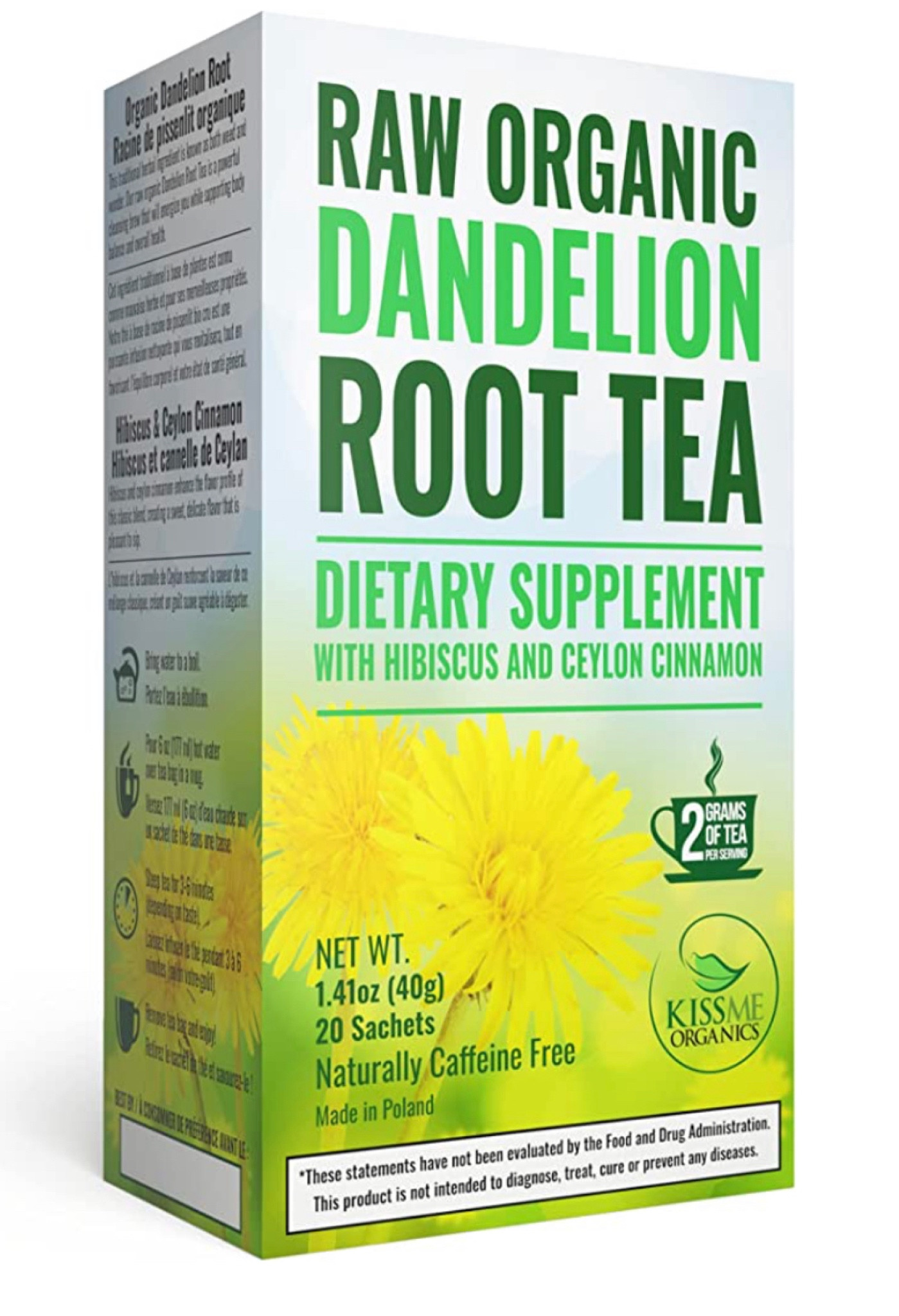 Dandelion Root Tea Detox Tea - Raw Organic Vitamin Rich Digestive - Helps Improve Digestion and Immune System - Anti-inflammatory and Antioxidant (Dandelion Root, (Pack of 1))

#LTKbeauty #LTKhome #LTKFind