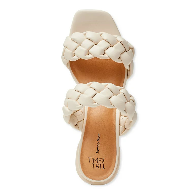Time and Tru Women's City Braided Heel Sandals | Walmart (US)