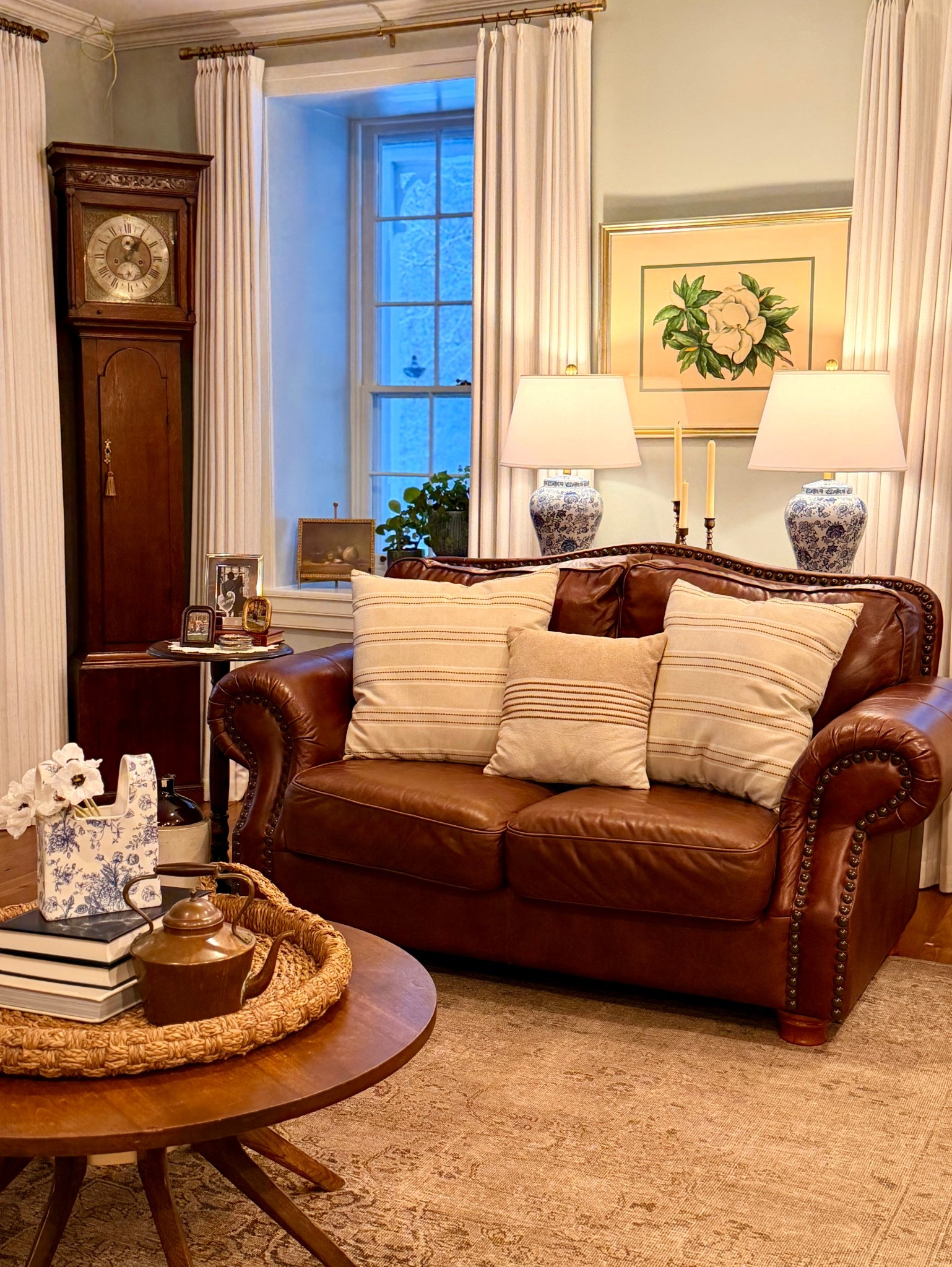 If you love a timeless English roll-arm leather sofa with nailhead detail these are the closest matches I’ve found to ours.

#LTKHome #LTKU