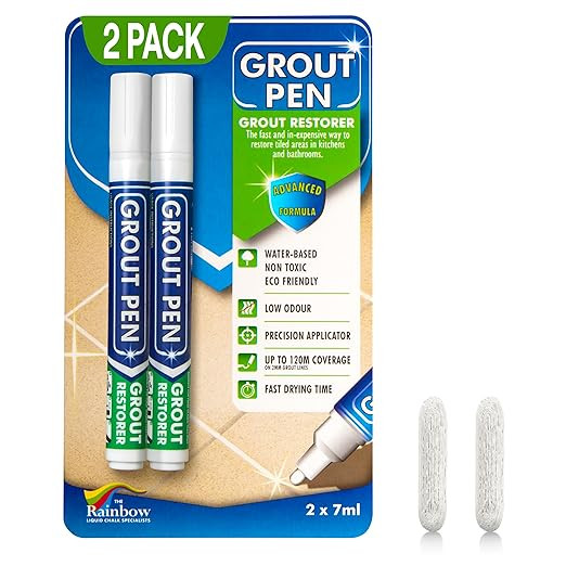 Grout Pen White Tile Grout Paint Marker: Waterproof Tile Grout Colorant and Sealer Pens for Clean... | Amazon (US)
