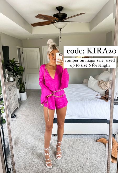 code: KIRA20 
the CUTEST romper! i’m wearing a size 6 (sized up for length) - love styling for date night or western! 


#LTKshoecrush #LTKstyletip #LTKunder50