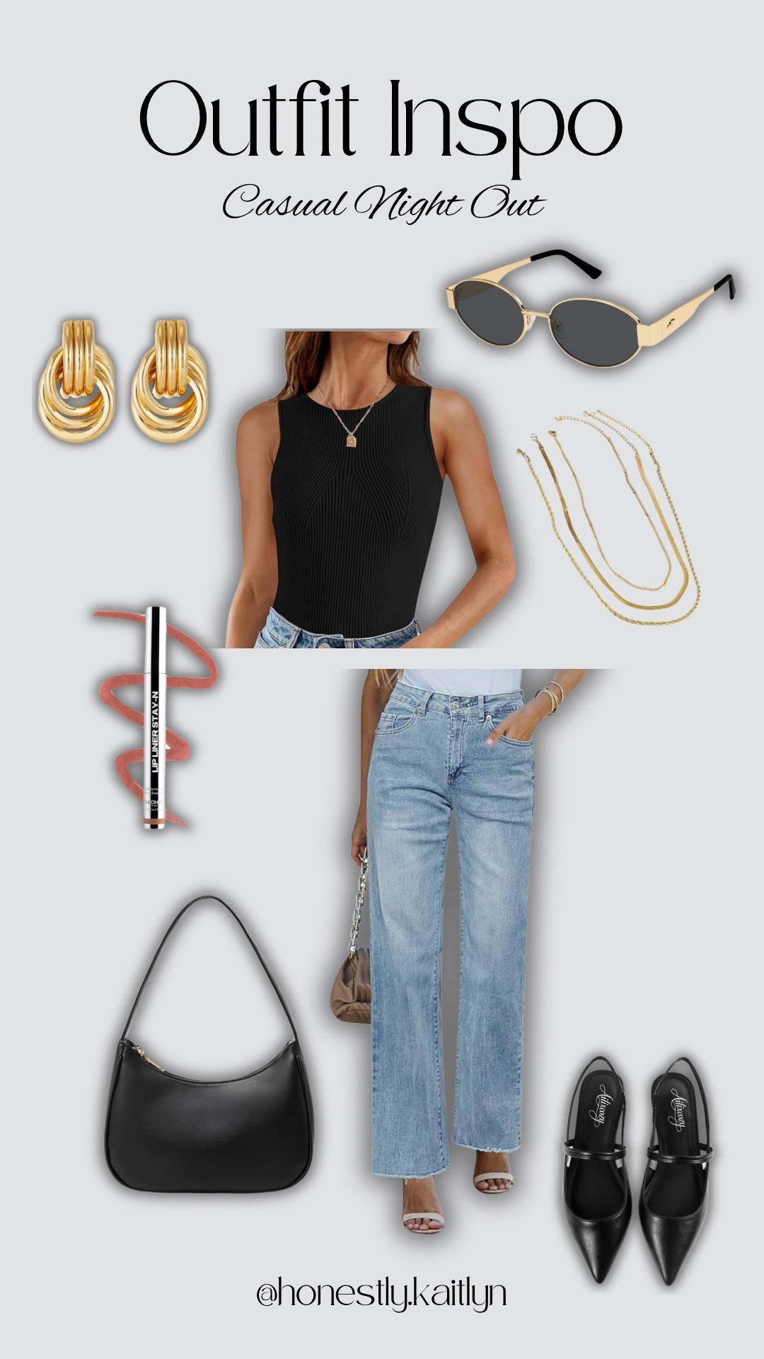 Outfit inspo for a casual night out! women’s fashion, style, jeans, sling-back flats, lip liner stain, beauty, earrings, accessories, purse, necklace

#LTKShoeCrush #LTKBeauty #LTKStyleTip