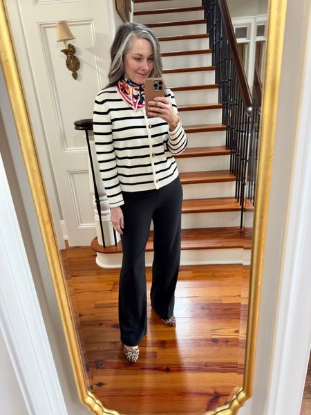 Classic look for church or work with a budget friendly lady cardigan option. My Spanx pants are about 15 years old! Wearing medium in cardigan. 

#LTKstyletip #LTKover40 #LTKworkwear