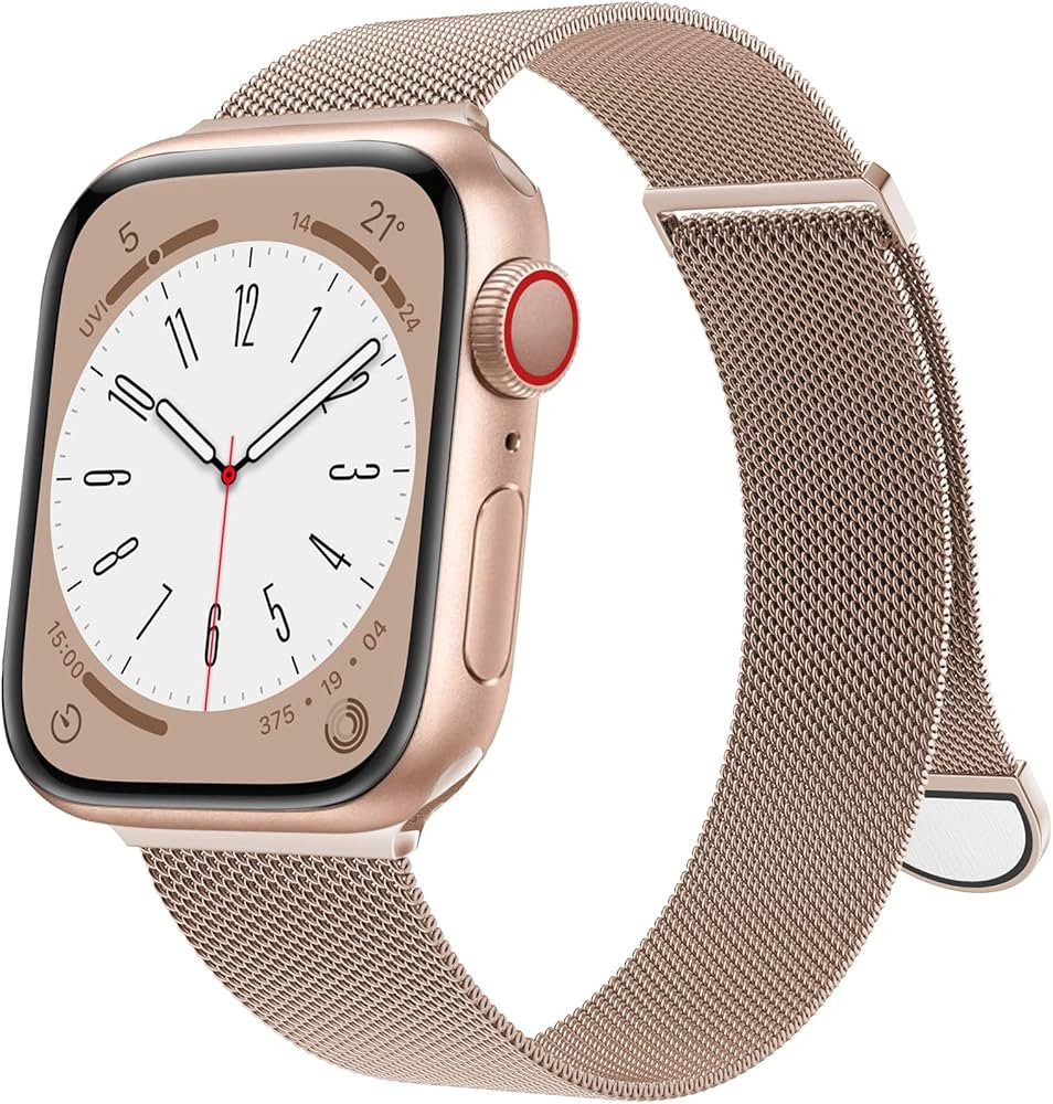 OULUOQI Compatible with Apple Watch Band 38mm 40mm 41mm 42mm 44mm 45mm 49mm Women and Men, Stainl... | Amazon (US)