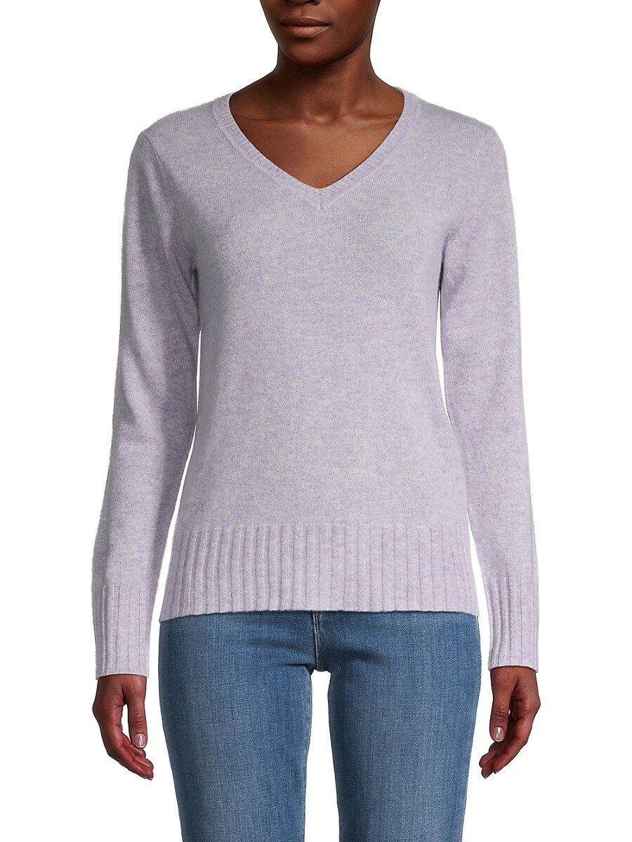 Qi Cashmere Women's Cashmere Sweater - Lilac Heather - Size XL | Saks Fifth Avenue OFF 5TH