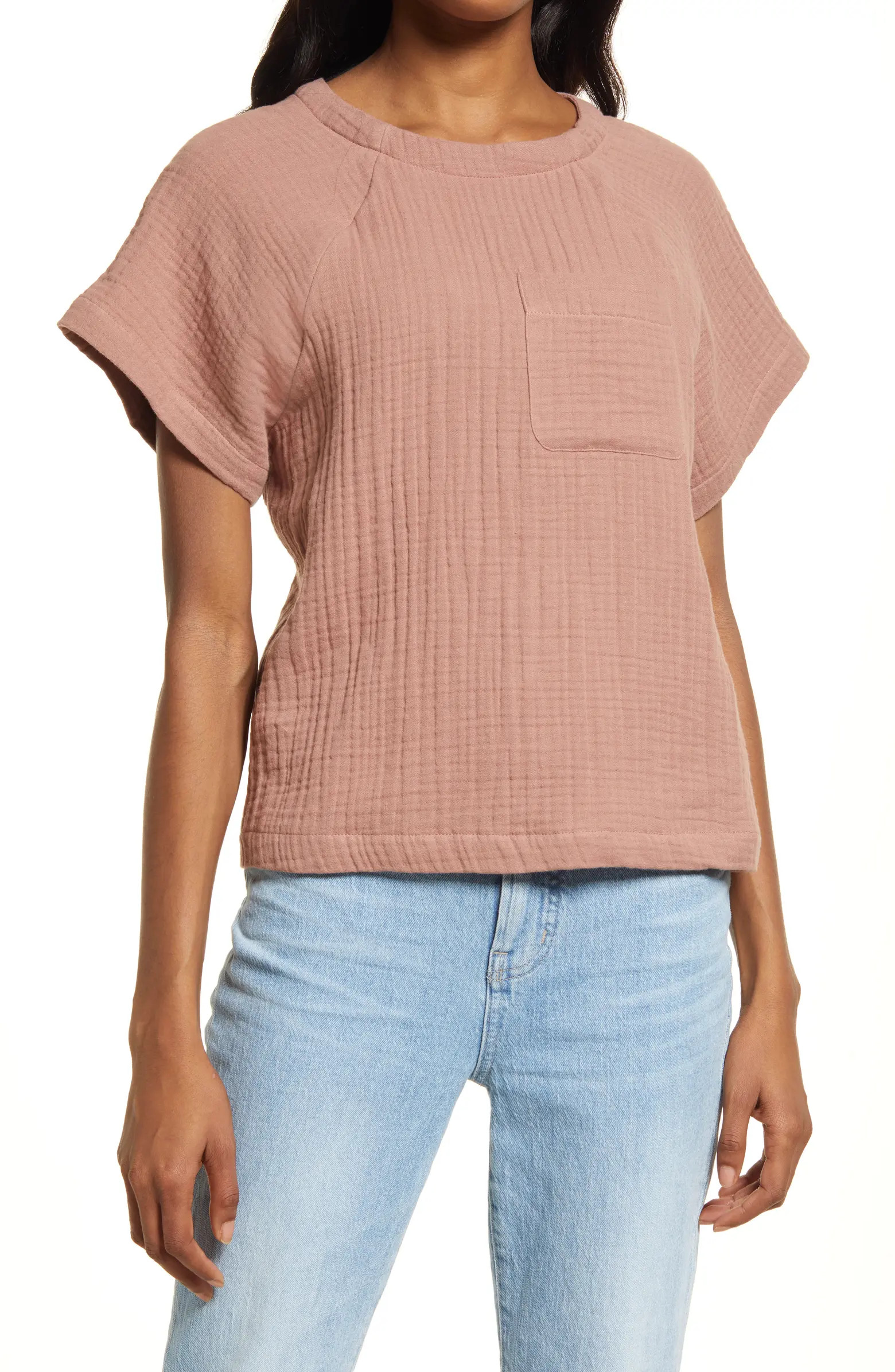 Madewell Asha Cotton Gauze Blouse | Nordstrom | Nordstrom