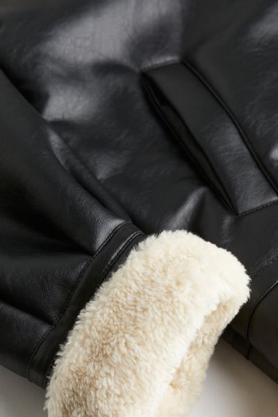 Oversized Teddy-fleece-lined Jacket | H&M (US + CA)