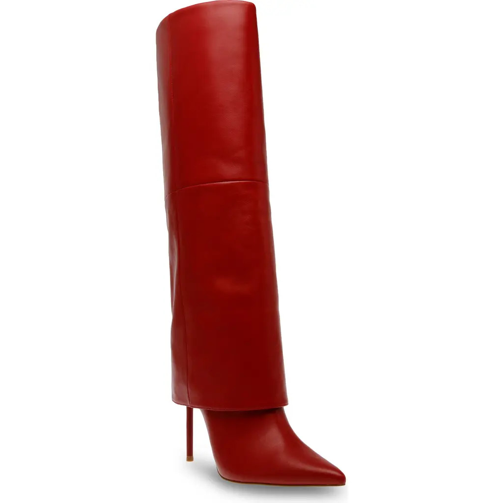 Steve Madden Smith Knee High Boot in Red Leather at Nordstrom, Size 5.5 | Nordstrom