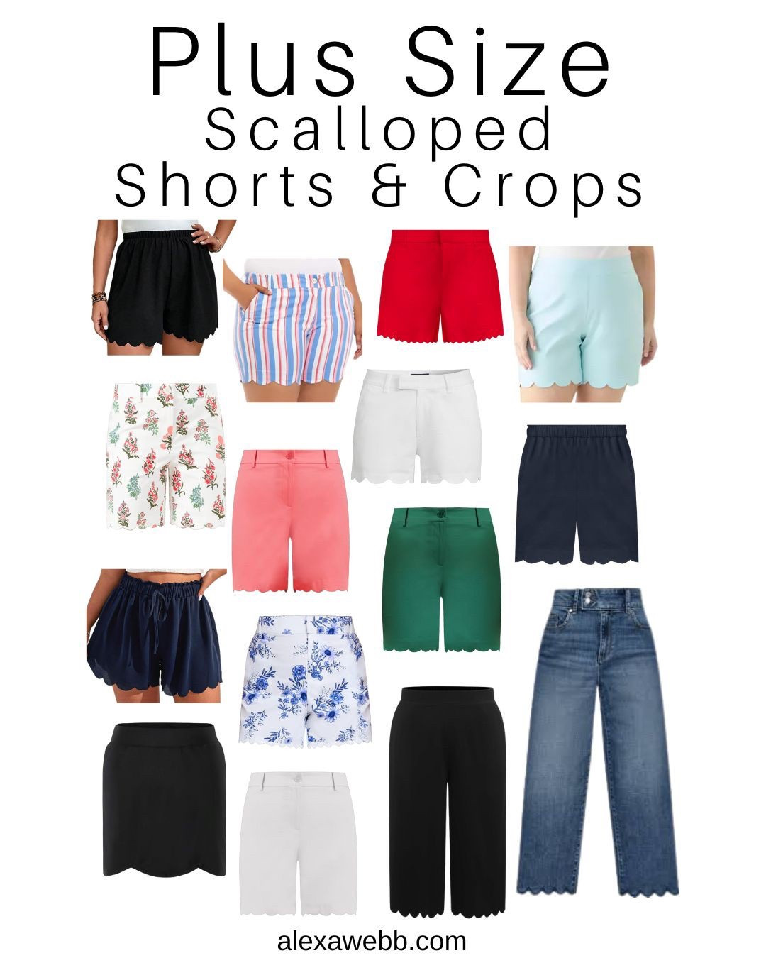 A curated collection of plus size scalloped shorts and crops - Plus Size Spring and Summer Fashion for Women - Alexa Webb


#LTKStyleTip #LTKSeasonal #LTKPlusSize