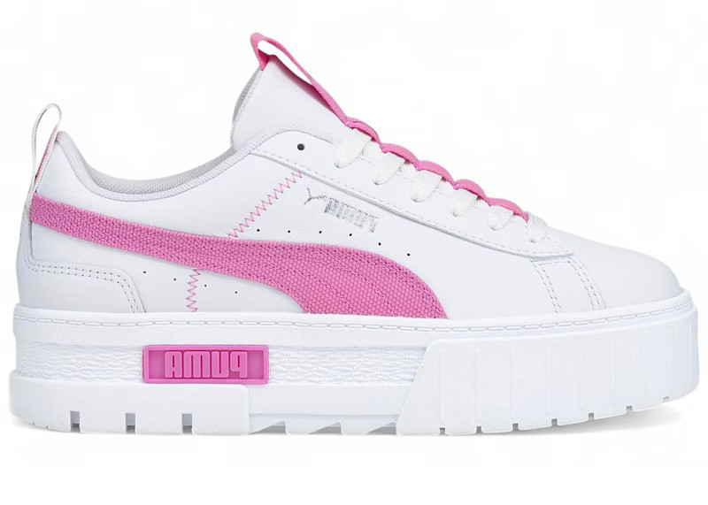 Puma Mayze Lace (Women's) Sneakers in White/Opera Mauve | StockX