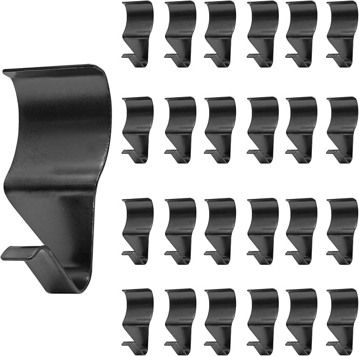 24 Pcs Heavy Duty Stainless Steel Black Vinyl Siding Hooks, No Hole Needed Low Profile Siding Cli... | Amazon (US)
