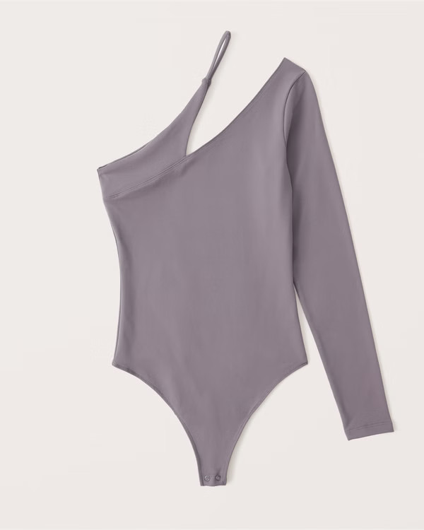 Women's Asymmetrical One-Shoulder Seamless Fabric Bodysuit | Women's Tops | Abercrombie.com | Abercrombie & Fitch (US)