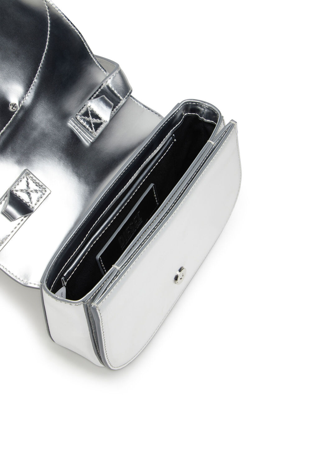 1DR-Iconic shoulder bag in mirrored leather | Diesel US