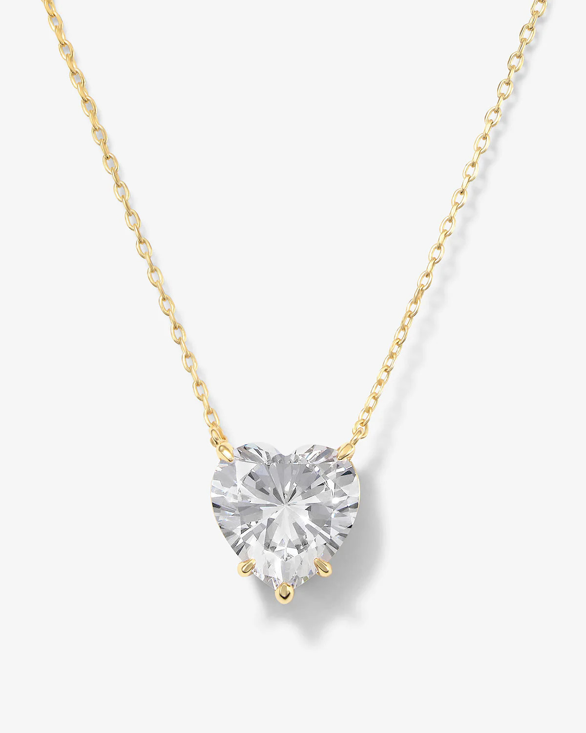 "I Love You More" Necklace - Gold|White Diamondettes | Melinda Maria