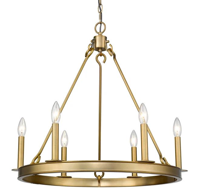 Barclay 6 Light 25" Wide Taper Candle Chandelier | Build.com, Inc.