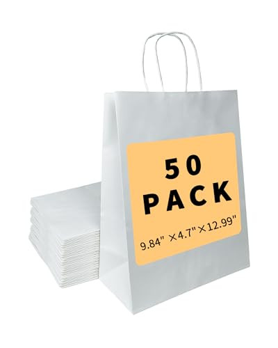 BAG BOX Gift Paper Bags With Handles - Kraft Shopping Bags for Small Business, Grocery, Birthday ... | Amazon (US)