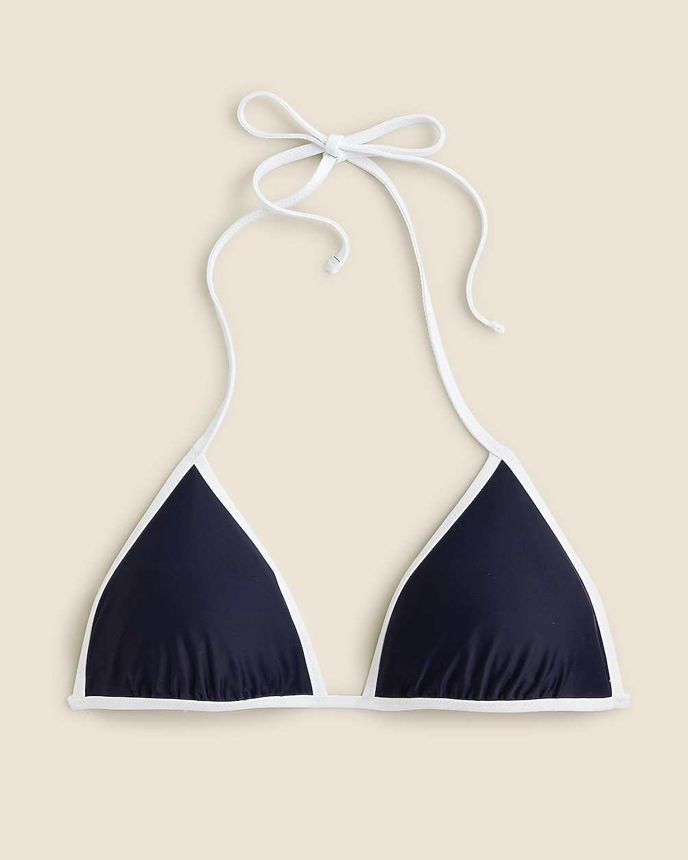 String bikini top with contrast trim | J. Crew US