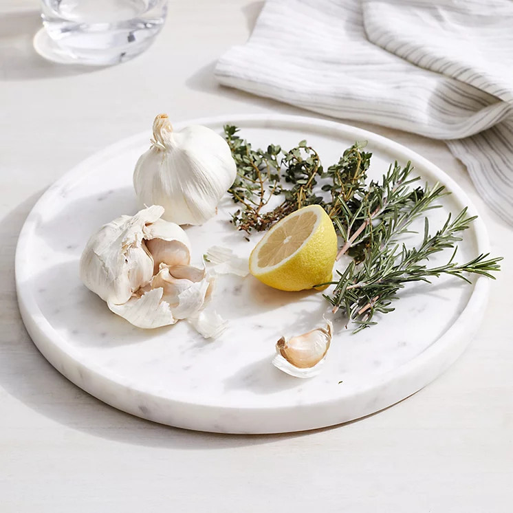 The White Company Round Marble Board, White, Size: One Size | The White Company UK & ROW