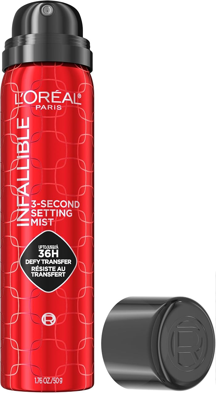 L'Oreal Paris Infallible 3-Second Setting Spray Mist, Microfine Mist for up to 36HR Wear, Clear, 1.76 Fl Oz | Amazon (US)