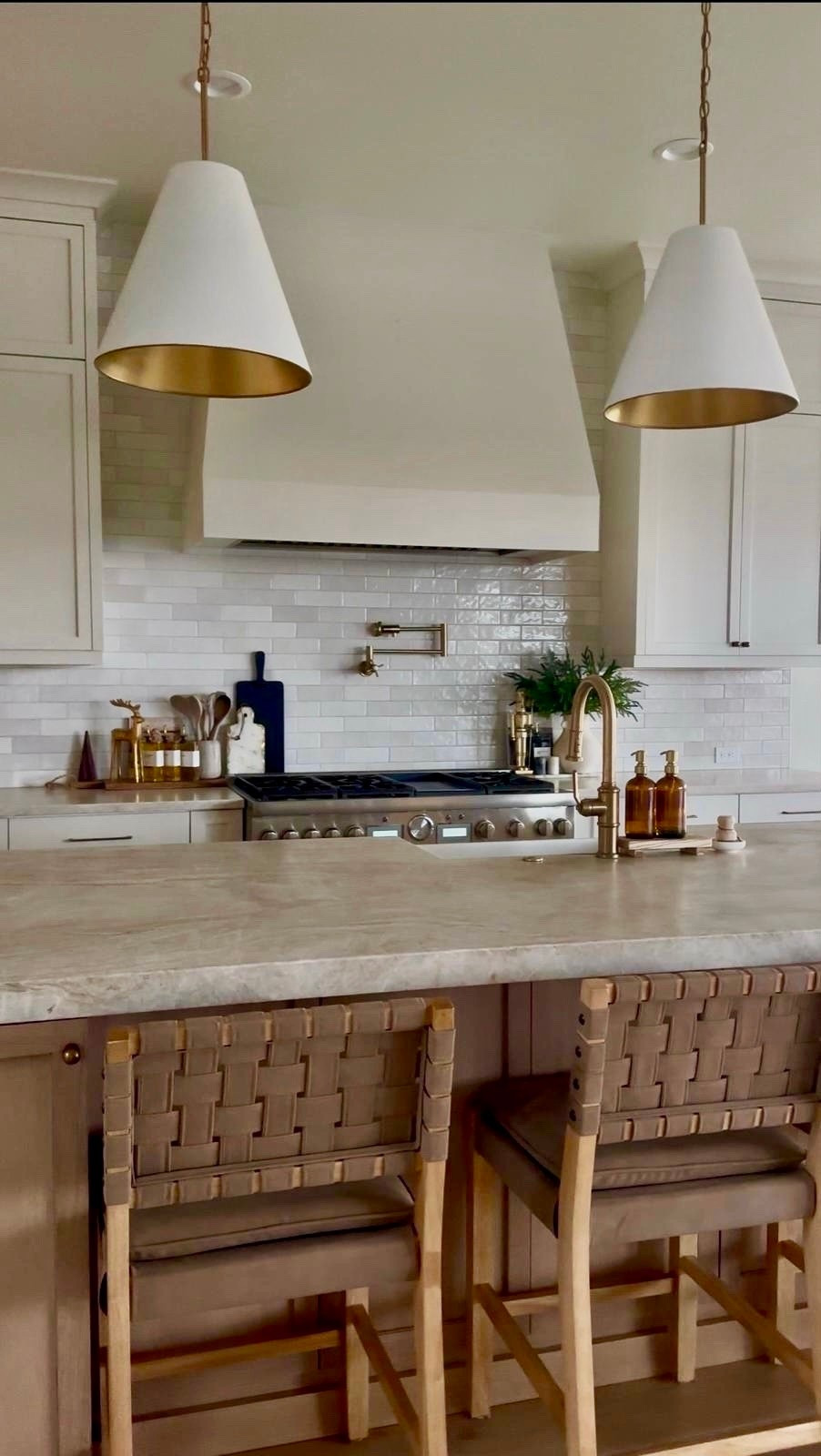 A small kitchen moment I keep coming back to. The backsplash has such a soft sheen in the evening light, and it adds just enough texture without taking over the space.
It’s one of those details that quietly makes the kitchen feel more finished and warm. I’ve linked the exact tile here if you’re planning a similar update or just gathering ideas. 
@Nathan James 
@Wayfair 
@lowes 
@Amazon

#LTKU #LTKSaleAlert #LTKHome