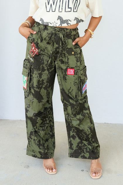 Make A Statement Army Green Utility Pant | The Willow Tree