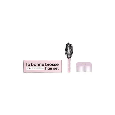 La Bonne Brosse N.01 Small Brush & Mini Detangling Comb Set in Lilac Pink at Nordstrom | Nordstrom
