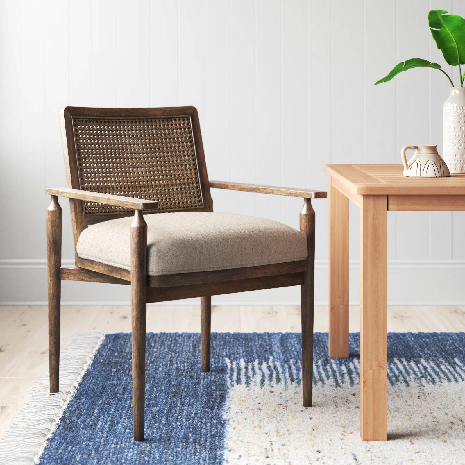 Bauder Fabric Arm Chair in Brown/Beige | Wayfair North America