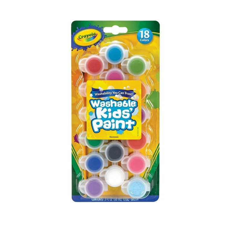 Crayola Washable Kids Paint Set, Back to School Supplies, 18 Assorted Colors | Walmart (US)