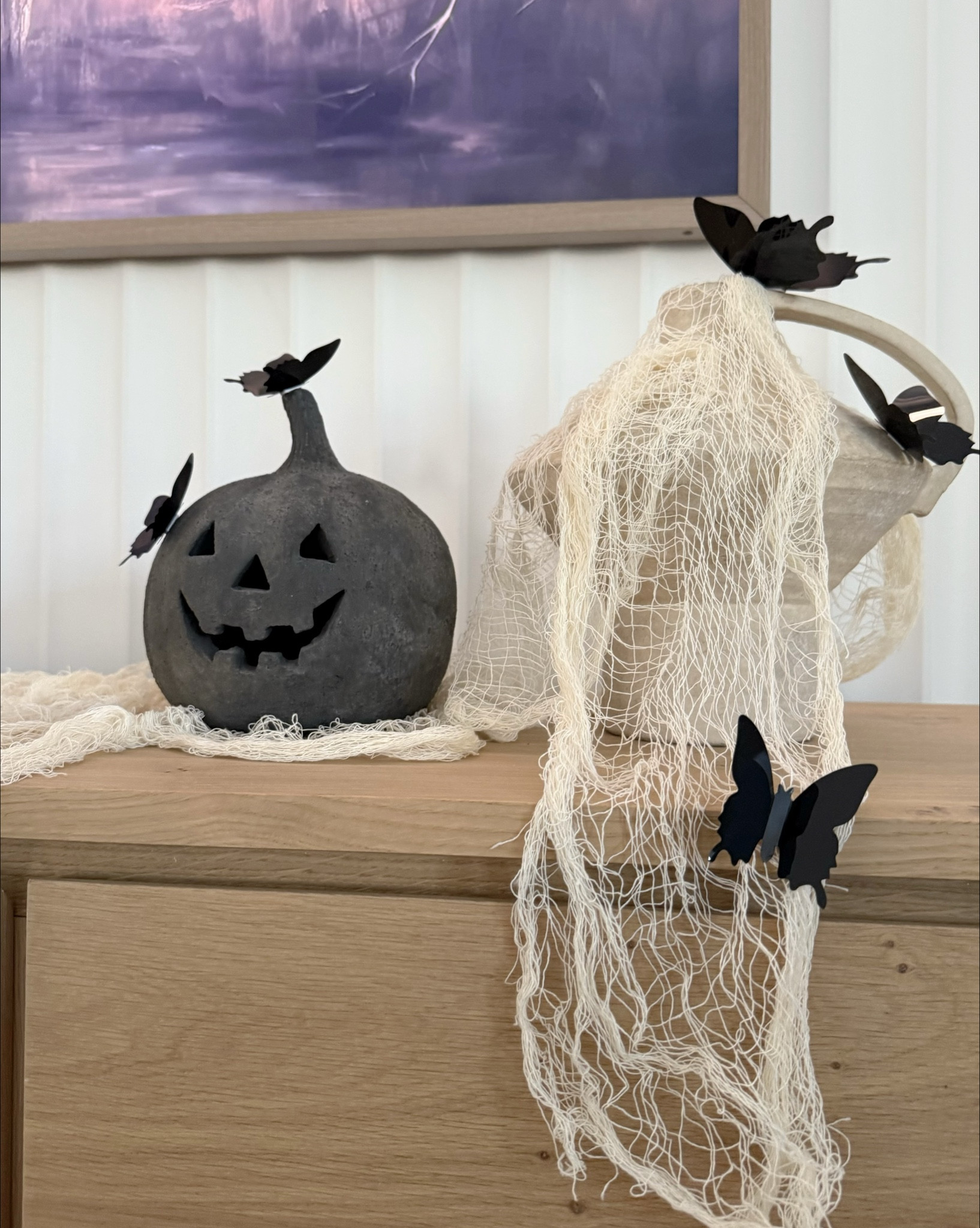 Halloween decor, Jack-o-lanterns, pumpkins, spooky season, cozy home, Halloween entryway, living room decor, neutral decor, creepy fabric, 3D bats, 3D butterfly wall decor 



#amazon #amazonfinds #potterybarn 

#LTKHome #LTKHalloween #LTKSeasonal