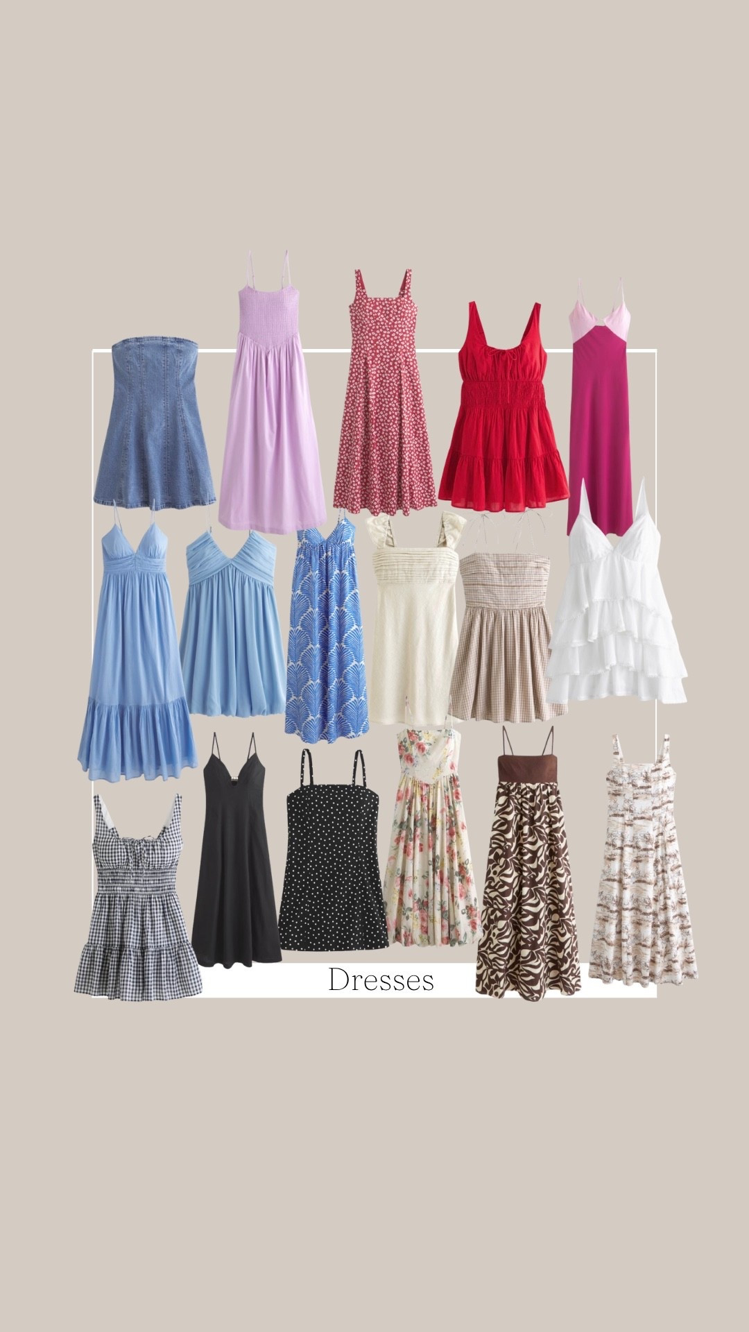 Summer. Vacation. Wedding. BBQ. 
Dresses for all occasion. 
#dresses #fashion #summer #vacation #wedding 

#LTKTravel #LTKSeasonal #LTKWedding