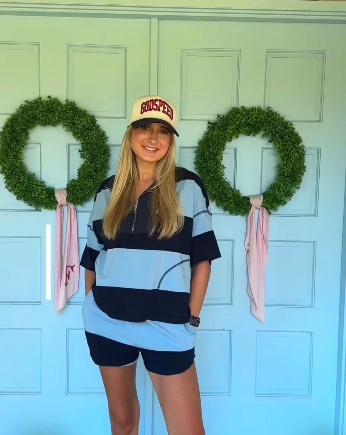 my EVERYDAY pregnancy outfit🩵🤩
seriously on the weekly rotation- I need to buy all the colors!
the top and shorts both have pockets. so comfy at 23 weeks pregnant 🤰 

#LTKStyleTip #LTKBump #LTKFindsUnder50