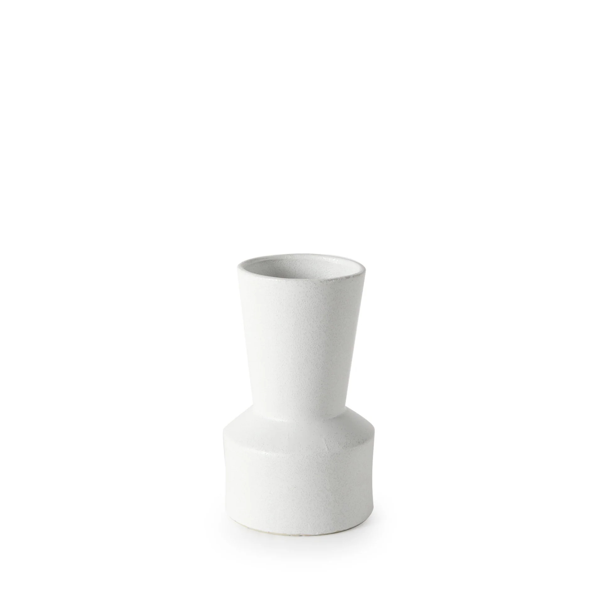 9" White Contempo Deco Ceramic Vase | Shop Simon