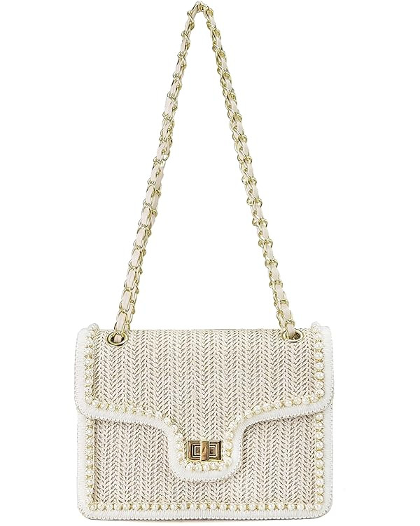 Huwzder Straw Crossbody Bags for Women Summer Shoulder Satchel Purses Beach Clutch Handbags for V... | Amazon (US)