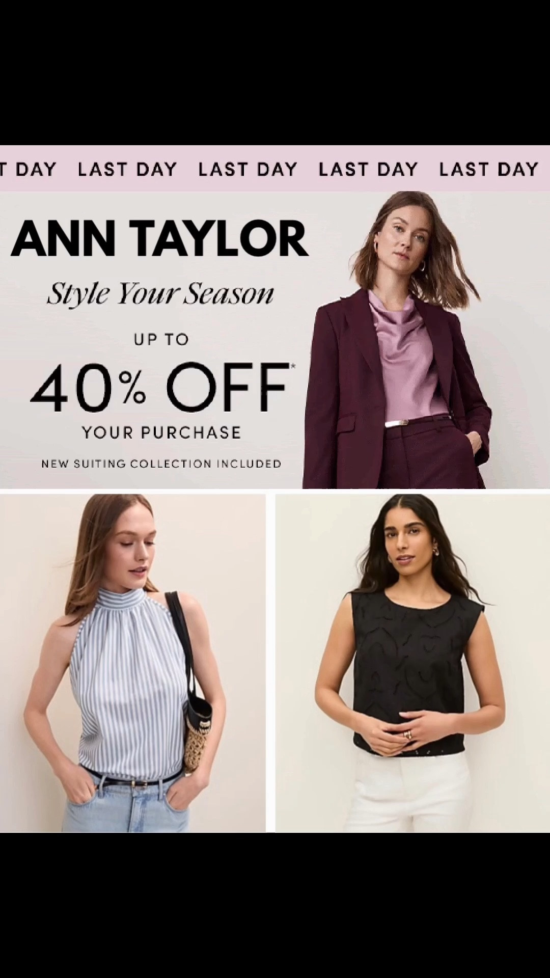 SALE at Ann Taylor!! Up to 40% OFF ‼️ They sell Petite sizing if needed - I am 5’3 and their pants fit perfect 👌🏻

#LTKootd #LTKSaleAlert #LTKPetite