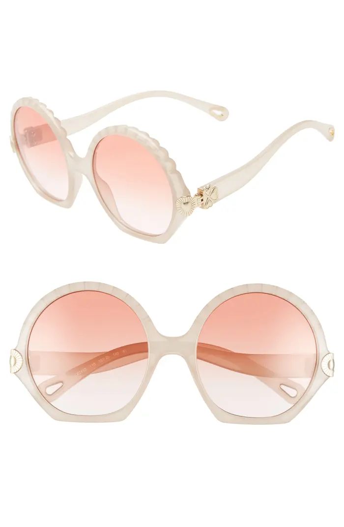 ́ Vera Seashell 56mm Round Sunglasses | Nordstrom Rack