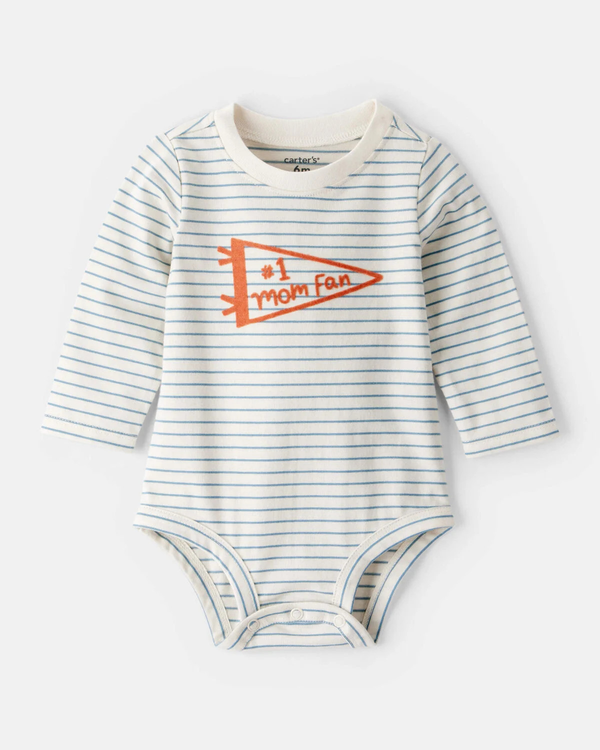 Baby Boy Mom Fan Long-Sleeve Graphic Bodysuit | Carter's Inc