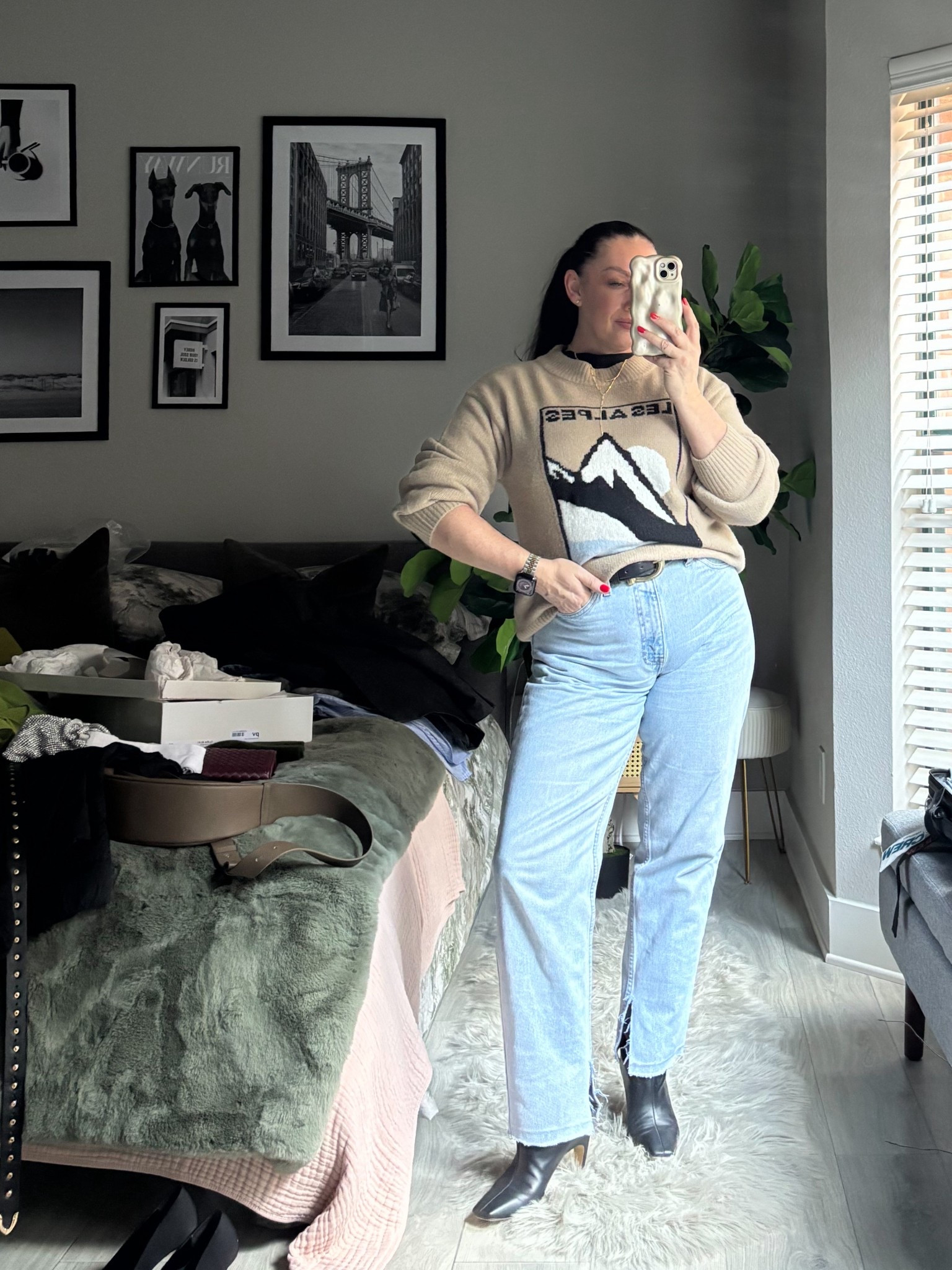 Just love my soft and cosy sweater worn with light blue jeans and square toed boots. An easy winters day outfit. 

Winter style. #ltkstyle

#LTKSeasonal #LTKMidsize #LTKOver40