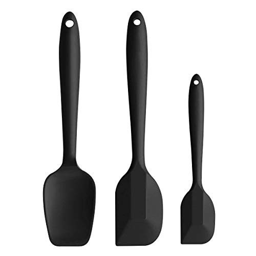 iNeibo Heat Resistant Silicone Spatulas, Non Stick Coating with Steel core, Cake Cream Butter Spatula Mixing Batter Scraper Brush Silicone Baking Tools(3PCS) | Amazon (UK)